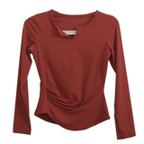 Lulu Yoga Clothing ~ v -neck мягкая клейкая выравниваемая текстура Pirattainet Slim Sport