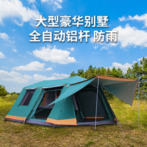 Tent outdoor large automatic 4-5-8 people outdoor camping luxury villa thickened rainstorm two rooms and one Hall