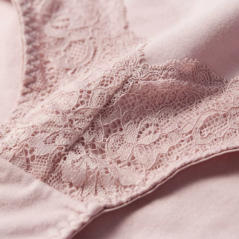 Underwear, lace cotton comfortable breathable trousers, high waist, plus size