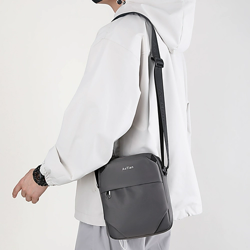 Сумка через плечо, черная вместительная и большая сумка на одно плечо, ткань оксфорд