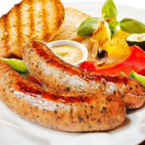 Hundred-German basil leaf sausage 1kg15 hot dog sausage marinated ready-to-eat breakfast sausage ham products