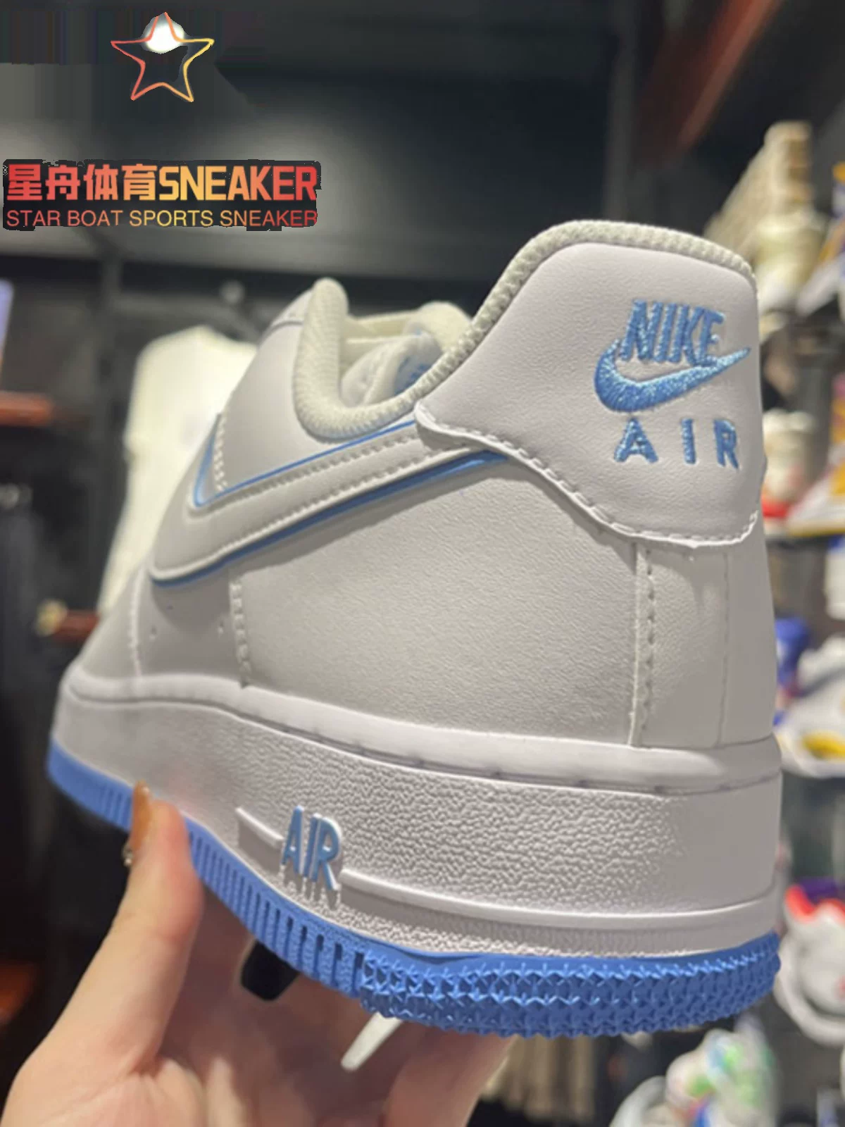Кроссовки Nike Air Force 1 мужские University Blue, низкопрофильные кеды AF1 Air Force 1 Low-top DV0788-101