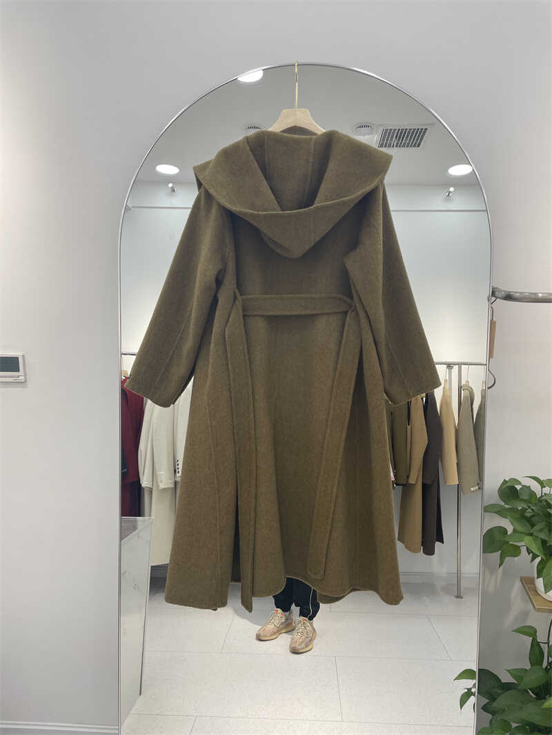 Autumn and winter soft and waxy loose baby camel hair double-sided cashmere coat