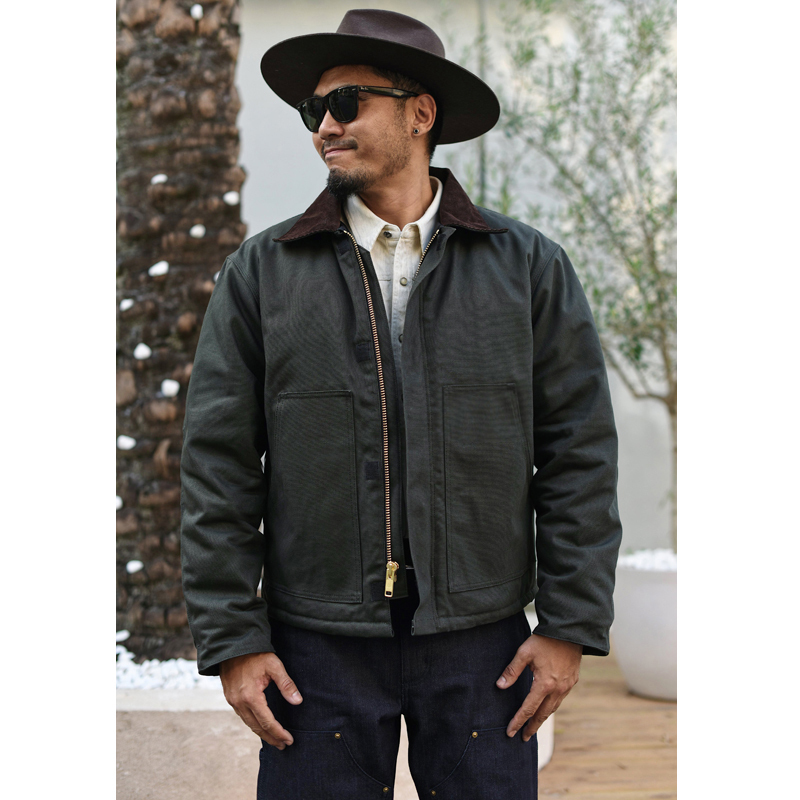 Zhanjiang J22 Thinsulate 3m Padded Jacket American-Style Canvas Workwear Khaki Coat Moss Green Non-Detroit