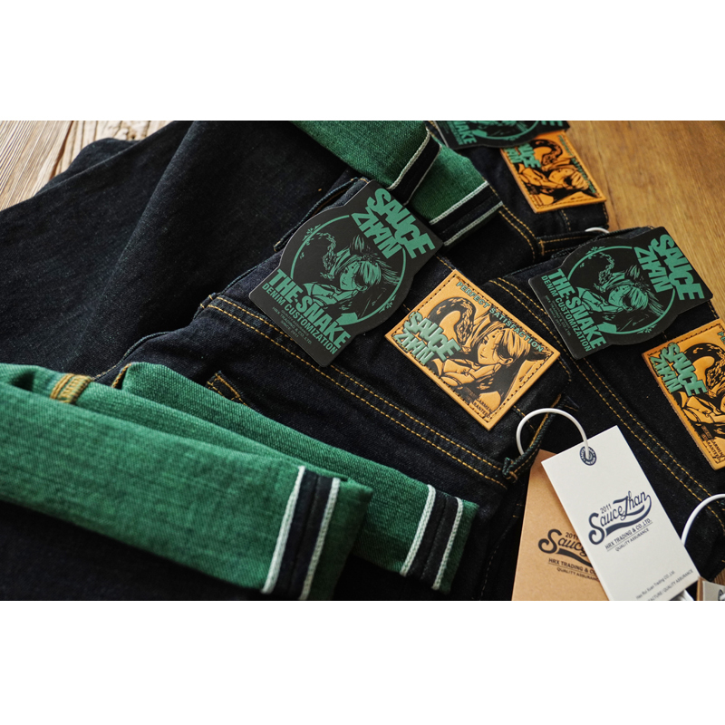 Dip-Dyed Green T307Xx Year of the Snake Limited Edition Jeans, Xinjiang Cotton, 47 Fit Straight-Leg Jeans, Khaki Dip-Dyed Green T307Xx Year of the Snake Limited Edition Jeans, Xinjiang Cotton, 47 Fit Straight-Leg Jeans, Khaki
