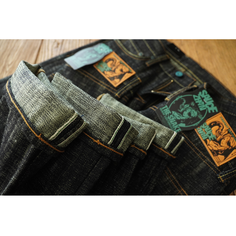 Dip Sauce 20oz Heavyweight Year of the Snake White Suzhen Limited Edition 66 Pants-Style Jeans Bamboo Double-Dyed Selvedge Indigo Dip Sauce 20oz Heavyweight Year of the Snake White Suzhen Limited Edition 66 Pants-Style Jeans Bamboo Double-Dyed Selvedge Indigo