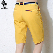 Paul pants mens Korean slim five-point pants Young and young summer casual pants 5 points straight breeches thin section