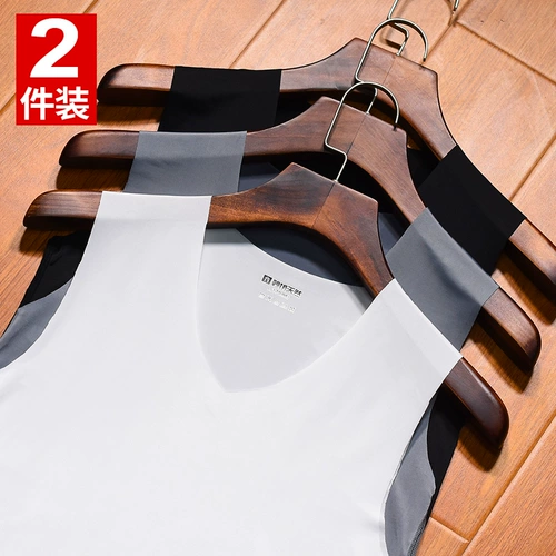 Шелковый быстросохнущий спортивный летний жилет для спортзала, в обтяжку