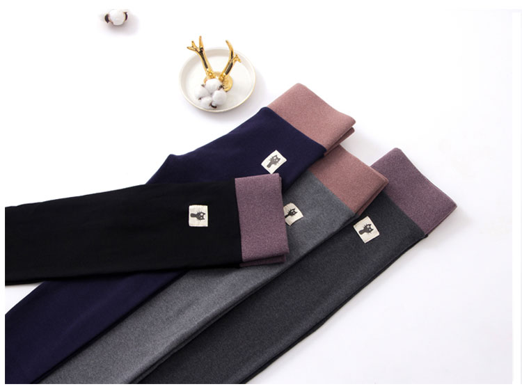 Quần legging cotton nữ mặc 2018 thu đông mới cộng với quần nhung dày dày ấm quần cotton cạp cao cạp cao legging mỏng mùa hè