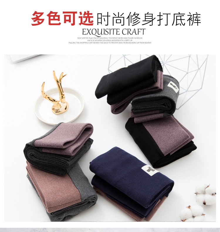 Quần legging cotton nữ mặc 2018 thu đông mới cộng với quần nhung dày dày ấm quần cotton cạp cao cạp cao legging mỏng mùa hè