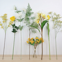  Small fresh natural flower material Table decoration Home art Living room decoration Fake flower soft decoration Flower arrangement Wedding floral art