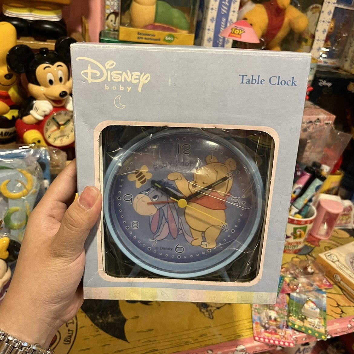 Japanese Winnie the Pooh alarm clock brand new unused can stand