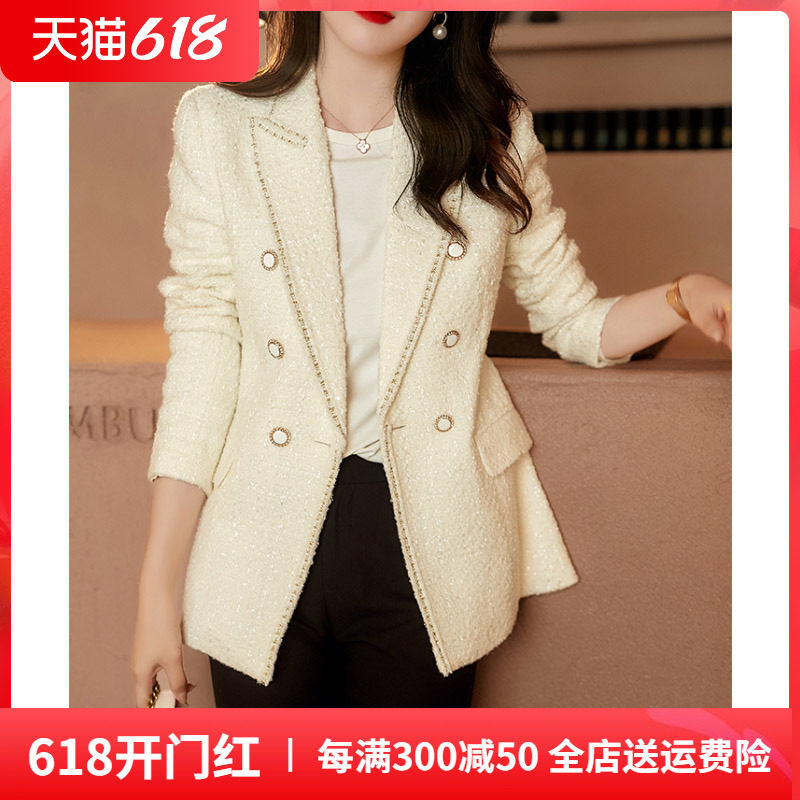 @ Laughs Culvert Design Sensation Little Platinum Small Fragrance Weighs on Temperament Suit Jacket Woman XZ317078AG