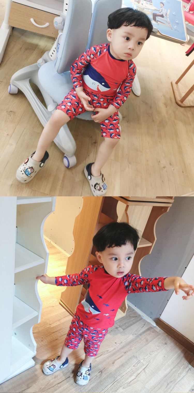 Đồ bơi trẻ em Hàn Quốc cho bé trai chia đôi kem chống nắng cho bé nam - Bộ đồ bơi của Kid đồ bơi trẻ con