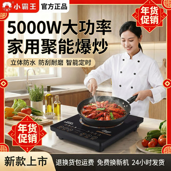 Induction Cooker for Home Use, 5000W High-Power, Compact Commercial All-In-One Stove, Flat Surface for Stir-Frying and Hot Pot