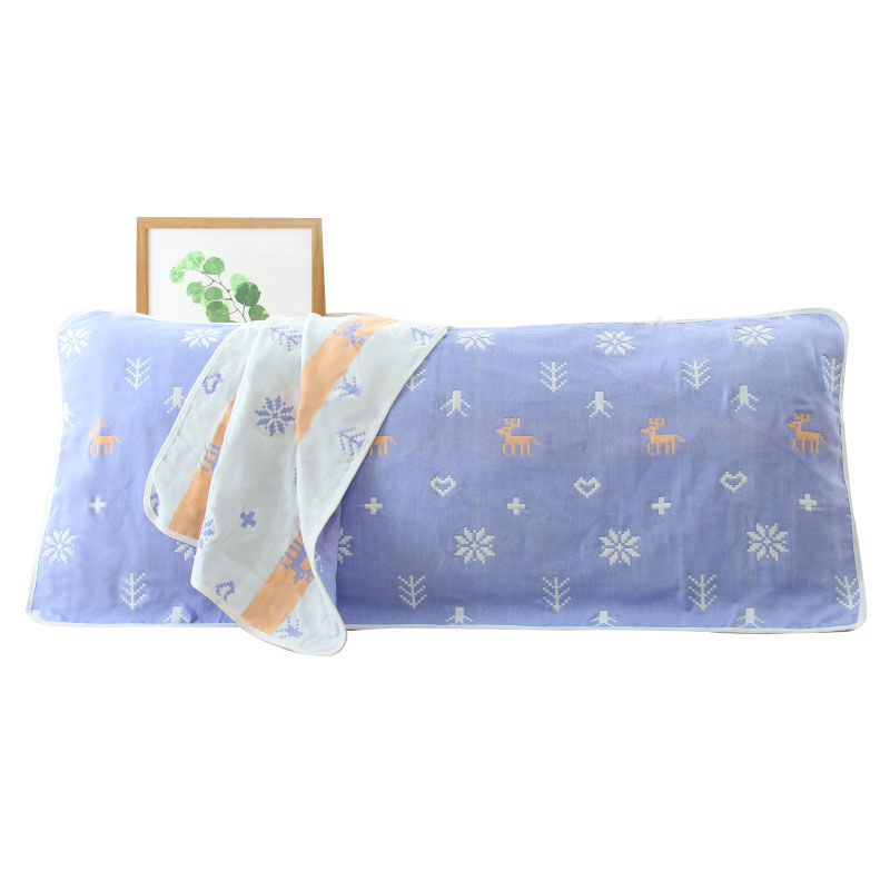 Khăn gạc đôi thoáng khí cotton gối 1.1 bông dài gối dài mùa hè 1,4 mét cộng với khăn gối dài 1,7 m khăn gối