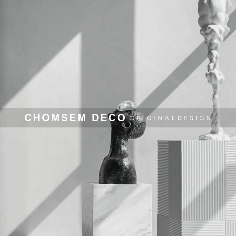 Awakened characters large sculpture furnished light luxury sample room HotelsPortfolio soft decoration sales building