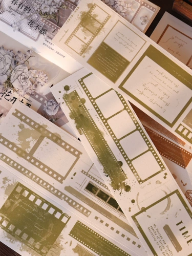 Инновационный продукт Xiaobai Jiawen [Частичная коллекция] Слегка покрытая антикварной цветной пленкой, японская бумажная наклейка для домашних животных, инструкция по эксплуатации