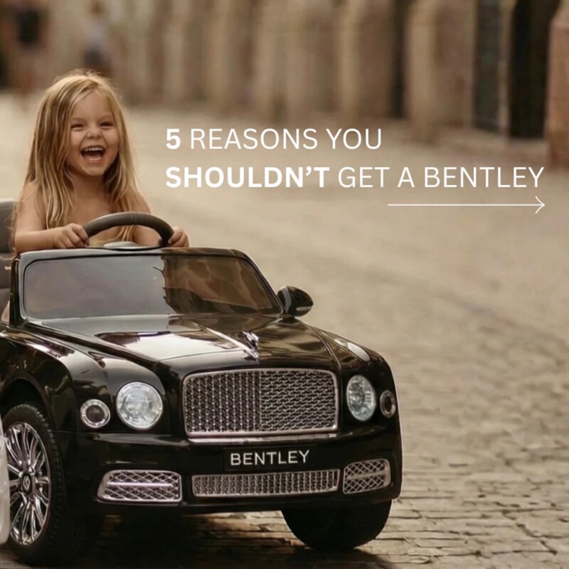 [Official] Bentley Children's Electric Car, Four-Wheel Vehicle with Remote Control, Toy Car That Can Seat a Child, Baby Stroller