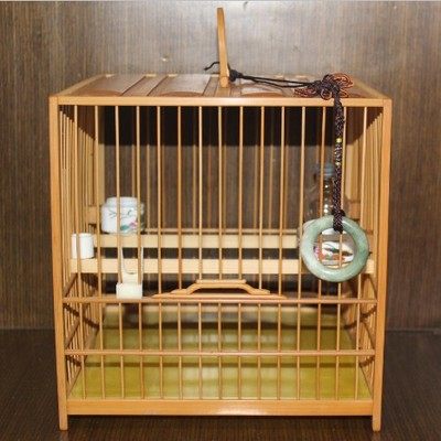 Bamboo embroidered eye bird cage Nanjing tenon stay green arch bridge door embroidered eye plate top cage embroidered eye bird cage