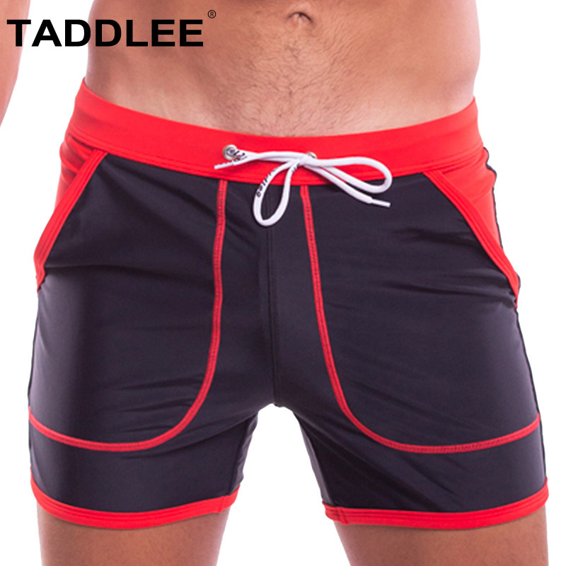 TADDLEE Swimming Pants Men's Flat Corner Professional Spa Relaxation Sexy Swim Pants Plus Fattening Up Men's Speed Dry Swimsuit