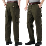 Хлопковые рабочие износостойкие штаны для работы, рабочая одежда, свободный крой, увеличенная толщина