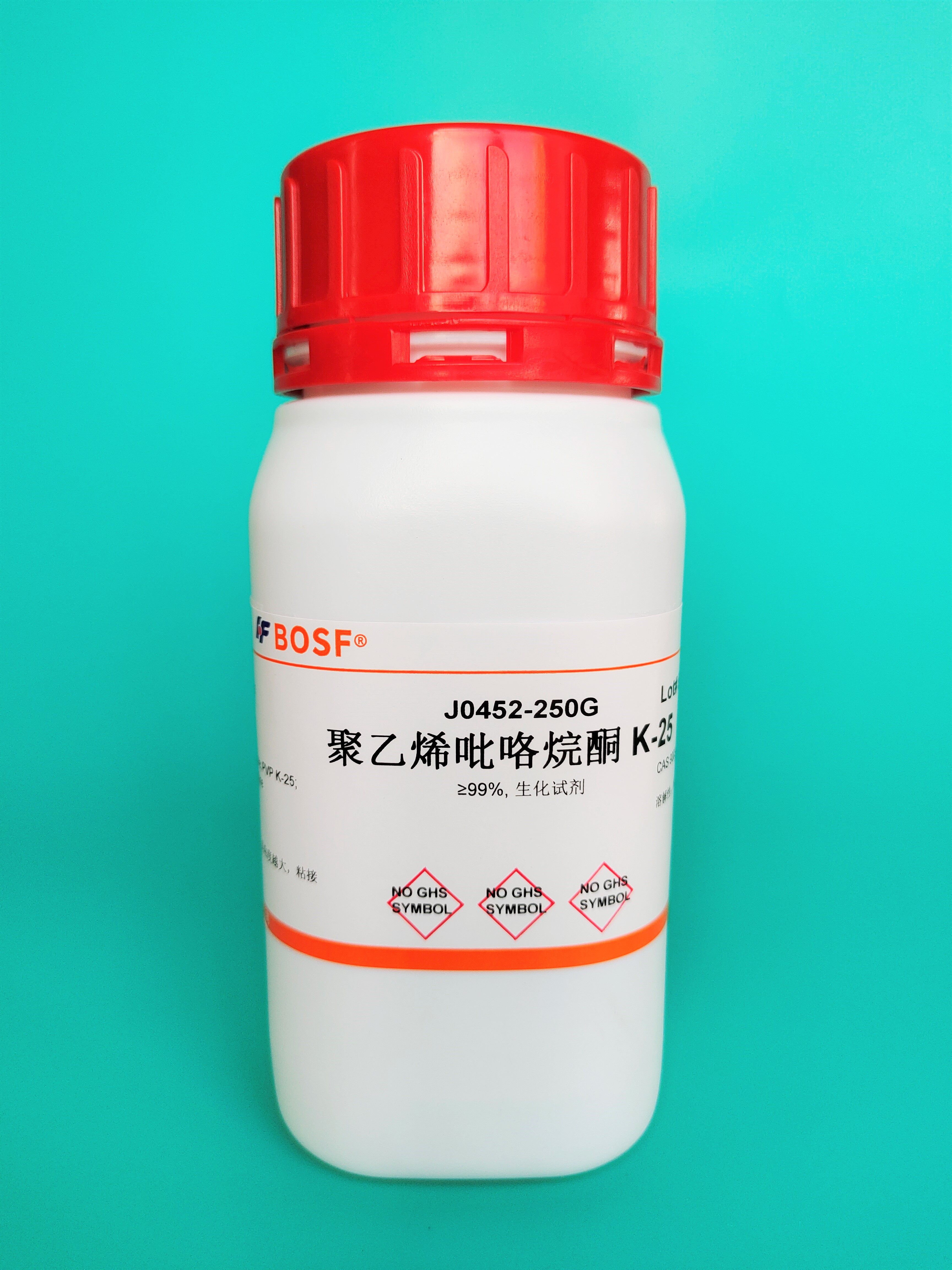 Scientific research reagent polyvinylpyrrolidone K25 PVP-K25≥99% cross-linked polymer 100g 500g
