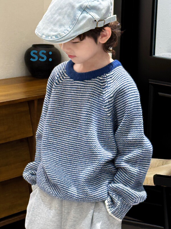 Ss Handsome Japanese-Style Boy's High-End Sweater 2026 New Boys' Autumn and Winter Clothing Children's Knitwear for Older Kids