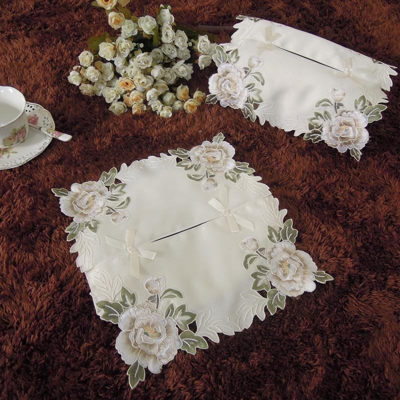 New Pastoral Fabric Full of Exquisite Embroidery Embroidery Drawer Box Napkin Box Tissue Box Paper Towel Box Set