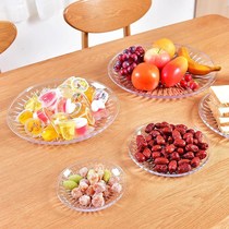 High foot bath shop Dish Home tea room Crystal coffee table fruit snack gold silk acrylic fruit plate living room small