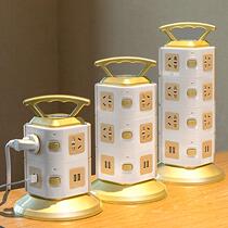 Plug-in socket stereo cylindrical full copper strip line multipurpose porous multifunctional vertical usb wiring board tower intelligent