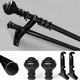 Roman Rod Curtain Rod Thickened Zinc Alloy Single Rod Double Rod Punching Hook Mute Curtain Track Bracket Accessories