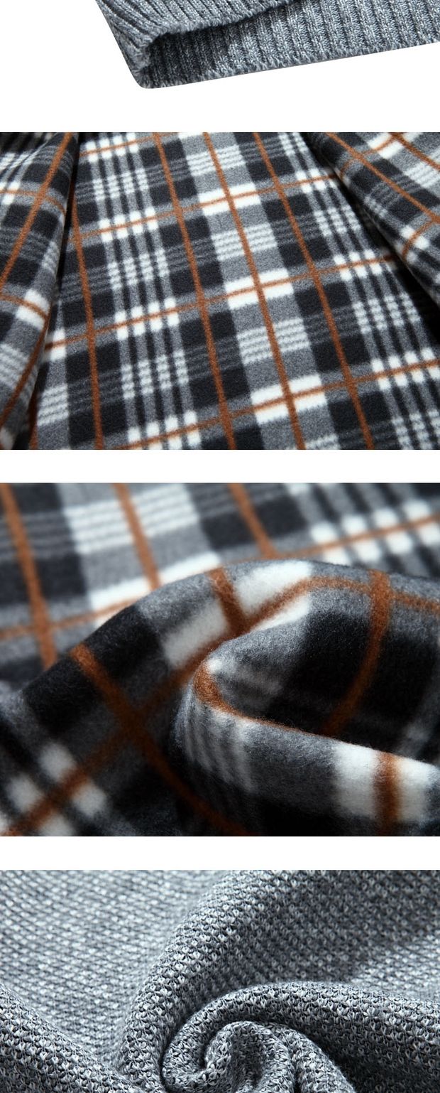 Áo len nam Sola jeep trung niên cộng với nhung dày mùa đông ấm áp áo len dệt kim dây kéo cao cổ lỏng hoodie nam