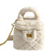 CAEISL/KCIEL women's bag plush rhombic chain box bag female high-end autumn and winter furry crossbody small square bag