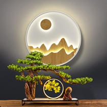 New Chinese simulation cliff cypress pine welcome pine bonsai plant potted plant exhibition hall Living room Hotel Zen ornaments