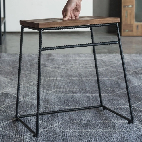 Старый сосновый железо железа, столик для обувного стула, табуретка высокая скамейка ретро Творческие промышленные ветряные винные бары, дома с табуретом