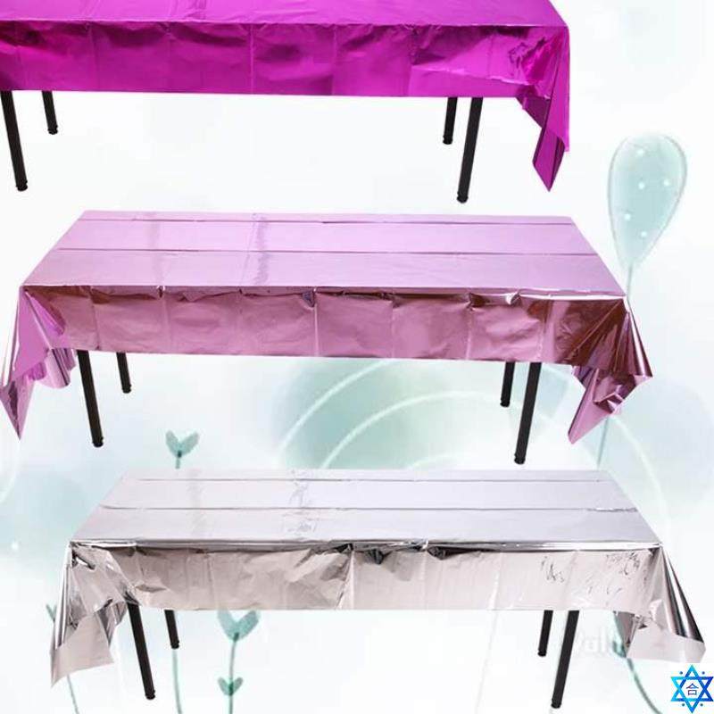 Waterproof Glitter Foil Party Rose Gold Table Cloth Birthday