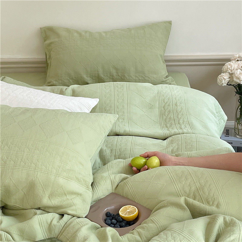 A Class A Pure Cotton Four Pieces Baby Skin Three-layer Double Skin Bed Candy Breakthrough All-Cotton Mother-Baby Class