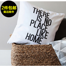 Batha Li Nordic white letter sofa pillow - cotton in bedside mattress - bed office nap pillow