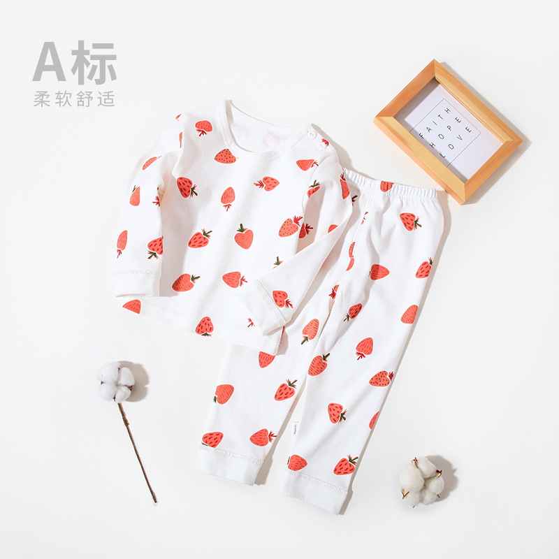 Bé quần áo mùa thu mùa thu quần bộ cotton 0-1 tuổi 3 tuổi trẻ em đồ lót bé trai bé gái pajama nhà điều hòa không khí quần áo.