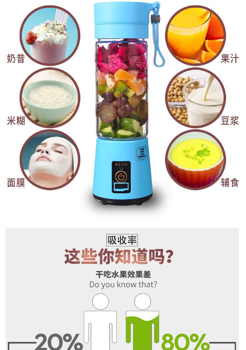 máy ép chậm hongxin Juice Cup Mini Electric Portable Máy ép trái cây Sinh viên hộ gia đình Trái cây Mini Fried Juice Juice Ký túc xá máy ép hoa quả chậm