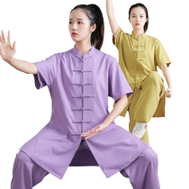 Jingyi Tai Chi suit for women summer new short-sleeved high-end thin Tai Chi practice suit for men martial arts performance competition suit