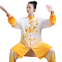 Jingyi Tai Chi suit for women new high-end gradient printed Tai Chi practice suit for men martial arts performance competition suit autumn