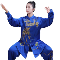 Jingyi 2024 New Tai Chi Suit Female Phoenix Hand-painted Tai Chi Practice Suit Mens Martial Arts Performance Clothing Spring and Autumn