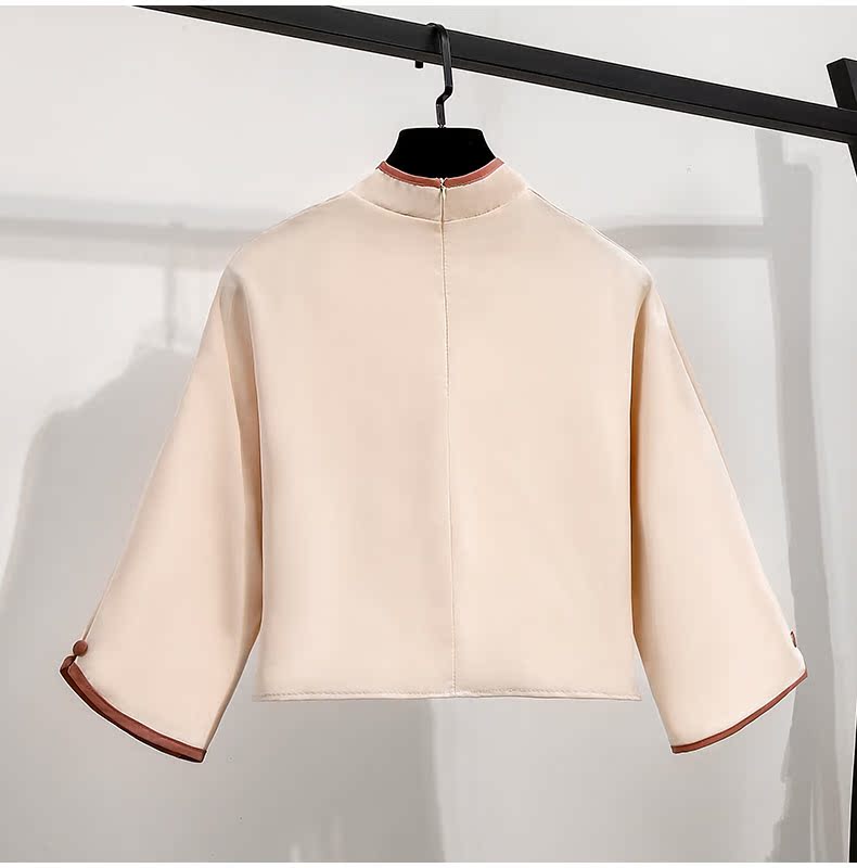 Phong cách Trung Hoa của phụ nữ retro ăn mặc hai mảnh nữ phong cách Trung Quốc Hanfu phiên bản cải tiến của bộ đồ Tang cổ phong cách phù hợp với mùa hè - Váy eo cao 	váy body nhún eo