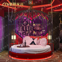 Hotel Furniture Custom Guest House Couples Assisted Round Bed Double Wedding Bed Sexual Jubilation Shock Mattress Spice Multifunction