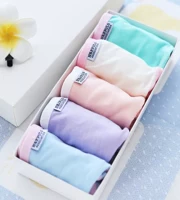 [Năm hộp quà tặng] đồ lót phụ nữ mới với màu đen đại học gió nhỏ đồ lót rõ ràng quần chip nam