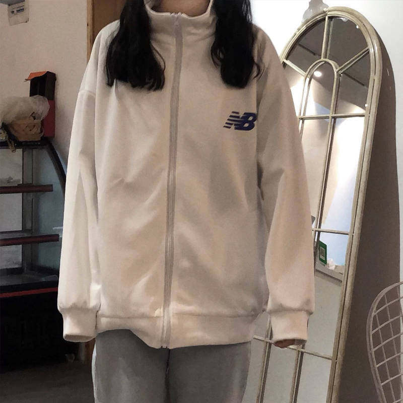 Ultra-fire cec long sleeve thick cotton T woman early autumn Korean version thin style collar cardiovert coat lins damp students loose clothes