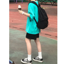 Tooling shorts five-point pants women Summer loose sports tide ins2021 New straight tube casual high waist pants Hong Kong flavor