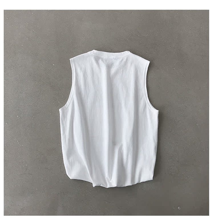 Hồng Kông gió mùa hè mỏng phần thể thao thoáng khí bóng rổ cotton vest nam thủy triều lỏng lẻo học sinh không tay áo thun - Áo vest cotton áo ghi lê nam